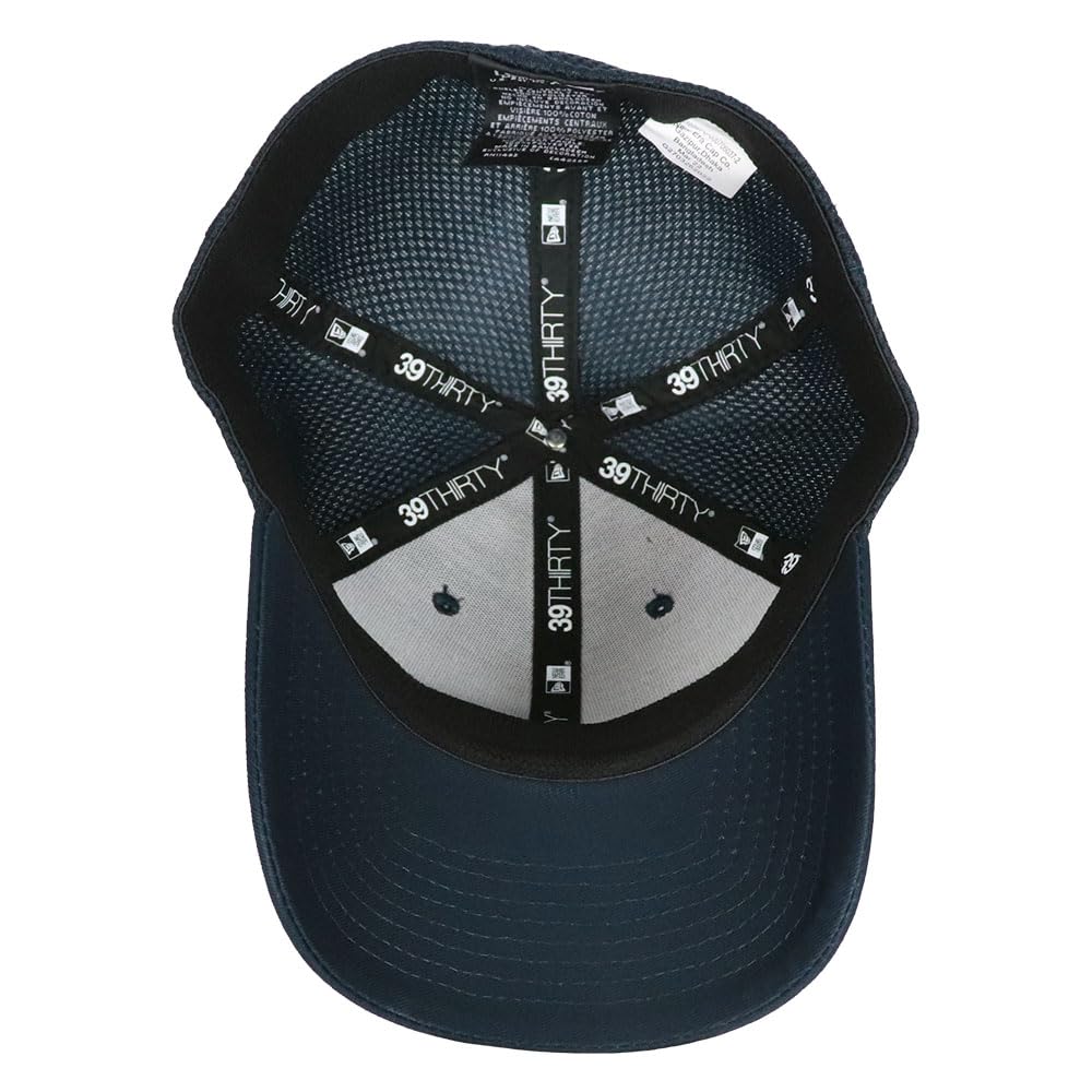 NEW ERA NE1020 Mesh Cap for Men and Solid Baseball Stretch Trucker Sizes Deep Navy Women, Color, Cap, 39THIRTY, Elastic, 6-Panel, Cap, S/M, [Used]