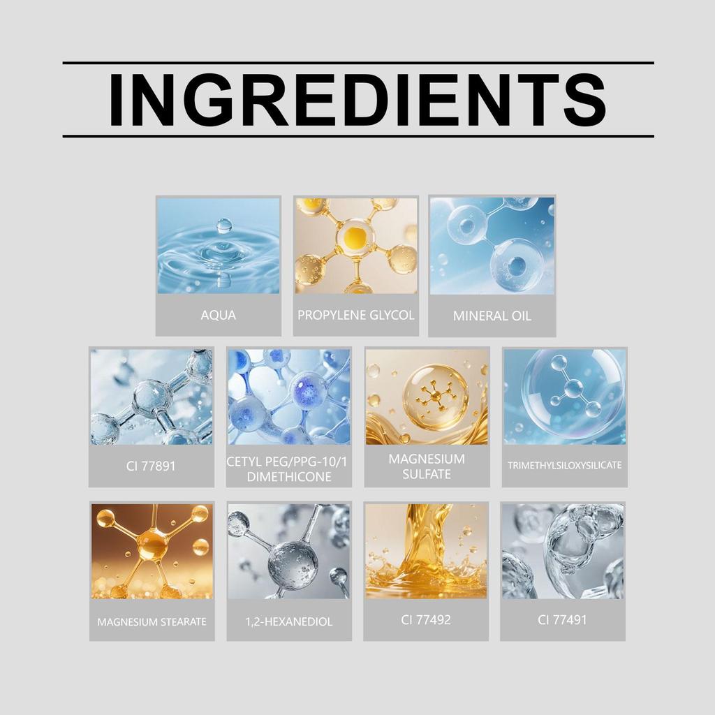 Helle und makellose Cushion-Creme, die eine natürliche Deckkraft mit einer transparenten Basis bietet.