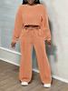 Women's Spring Fall Long Sleeve Casual Sets Washed Hoodie Sweatshirt 2 Piece Outfit Trendy Loose