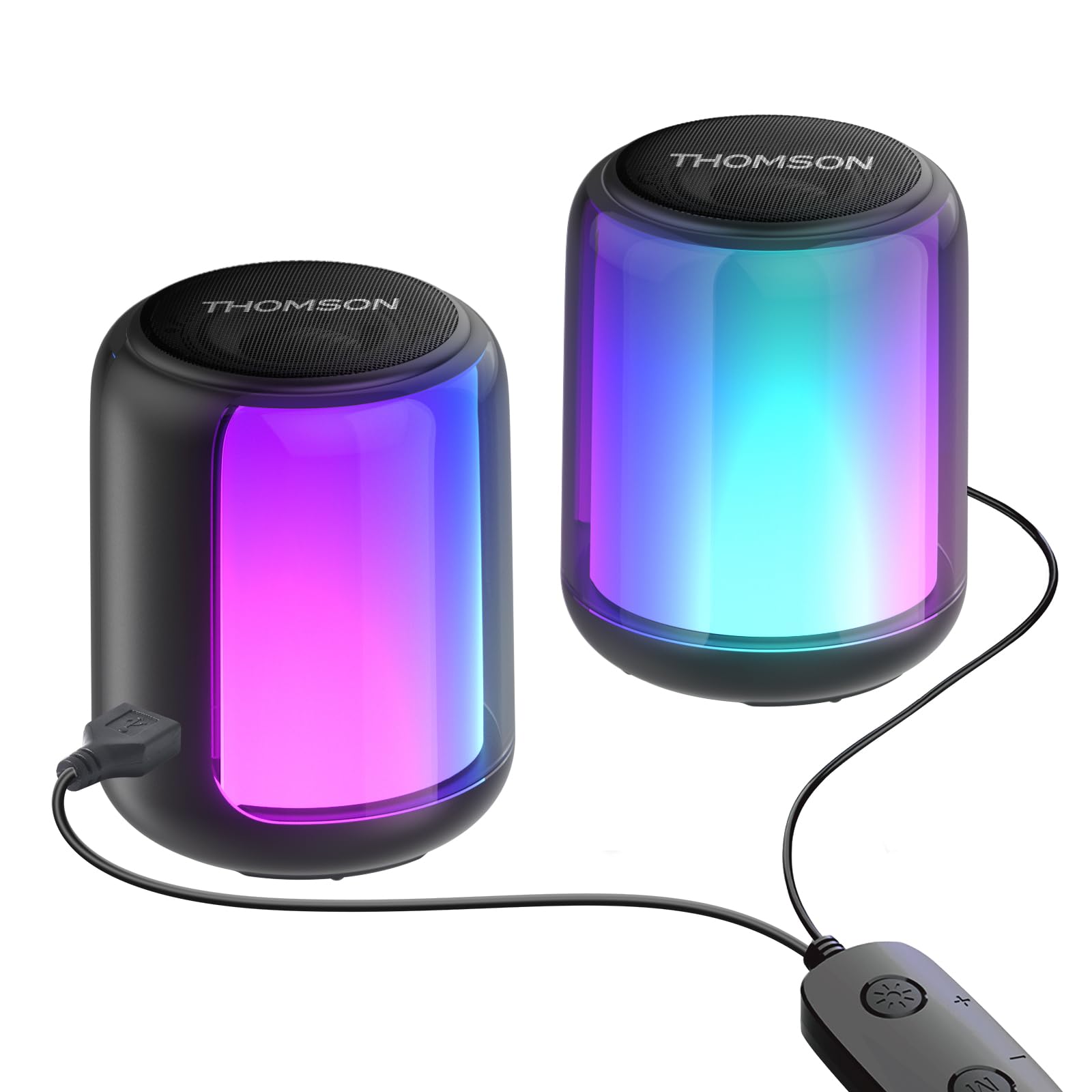 

THOMSON PC speaker 10W with RGB wired USB audio input is channel vertical installation (5W2) light, powered, bluetooth5.3, compact, 3.5mm jack, 2.0