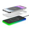 20W Fast Wireless Phone Charger Car Charging Pad with Non-Slip Base 8 Ambient Lights Universal Phone Cordless Charging Mat