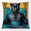 Animals Portrait Poster Pillowcase European Fashion Leopard Royal Lion Zebra Living Room Cushion Cover Square Home Decoration