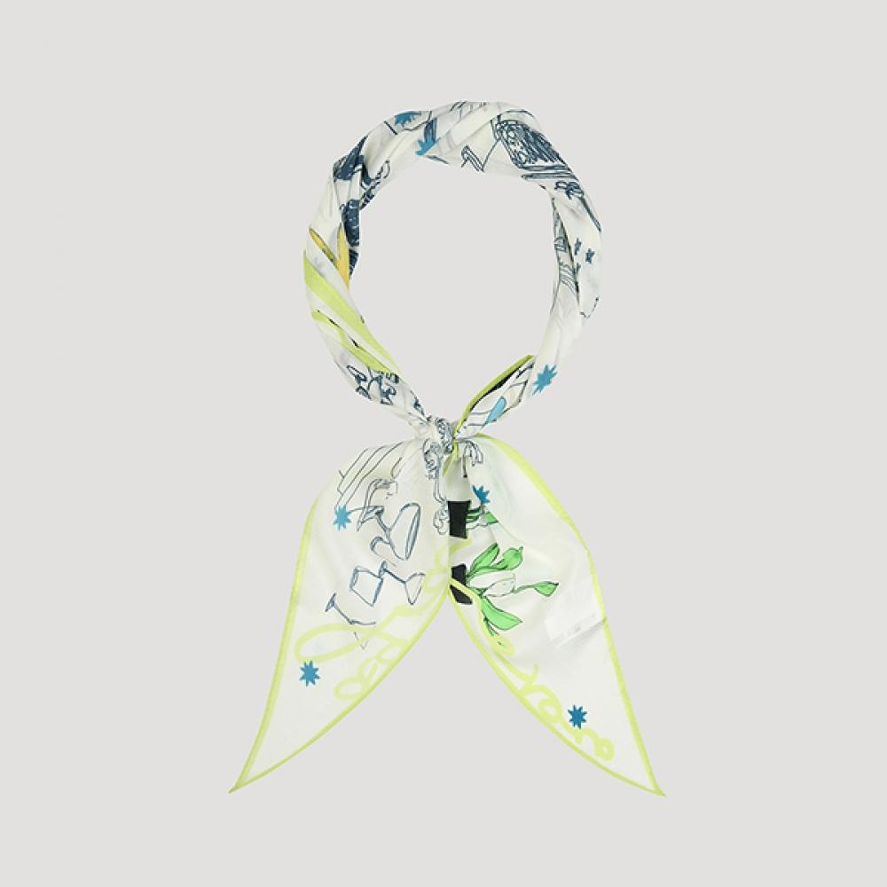 

She S miSS Line illuStration Scarf SaaSfo22010 Ln Light green/00