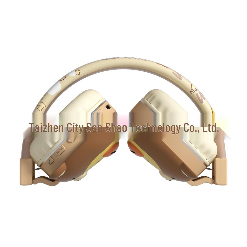Sun Duck Cartoon Over-Ear Wireless Bluetooth Headphones for Girls