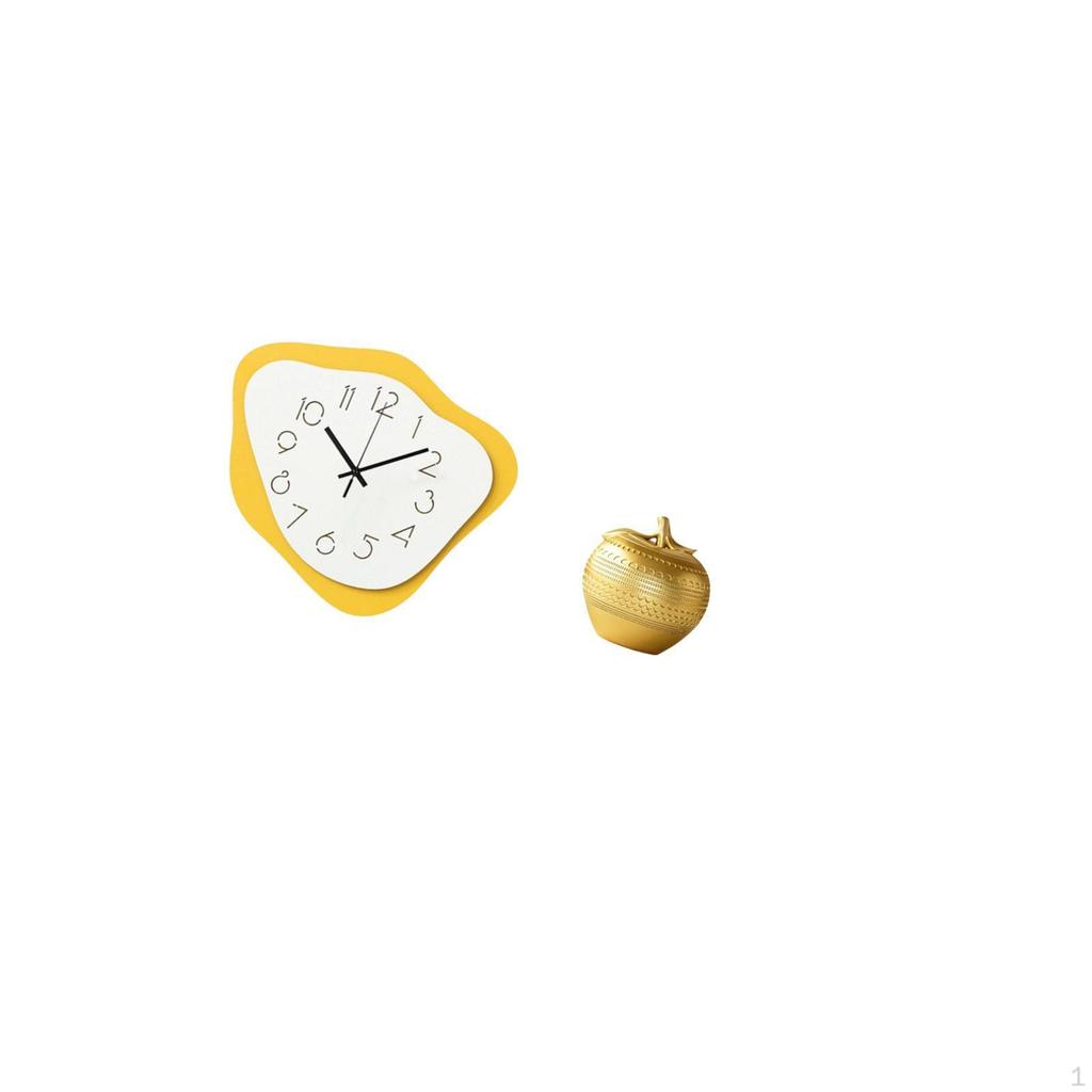 Acrylic Wall Clock Resin Ornament Modern Office Timepiece Silent Statue Sculpture Tabletop Bookshelf