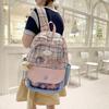 Summer New High-Value Cute Plaid Pain Bag Backpack for Girls and Boys Elementary and Middle School Students Single Shoulder Strap Double Shoulder Bag