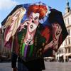 Witch Sisters In The Moonlight Automatic Folding Umbrella - 8-Rib Travel Umbrella with Auto Open/Close & Portable Gifts for holidays or birthdays