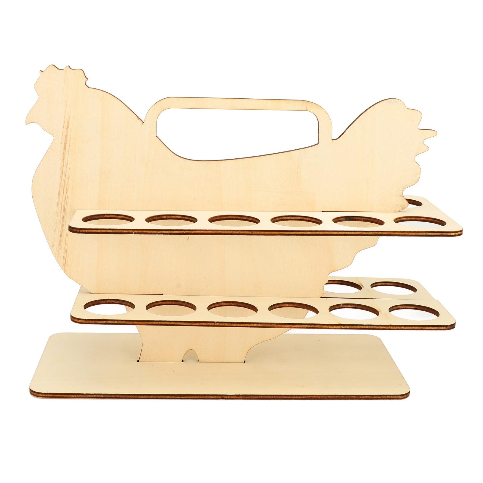 

Chicken Egg Holder Innovative Synthetic Wood 24 Eggs Storage Kitchen Counter Top Rack