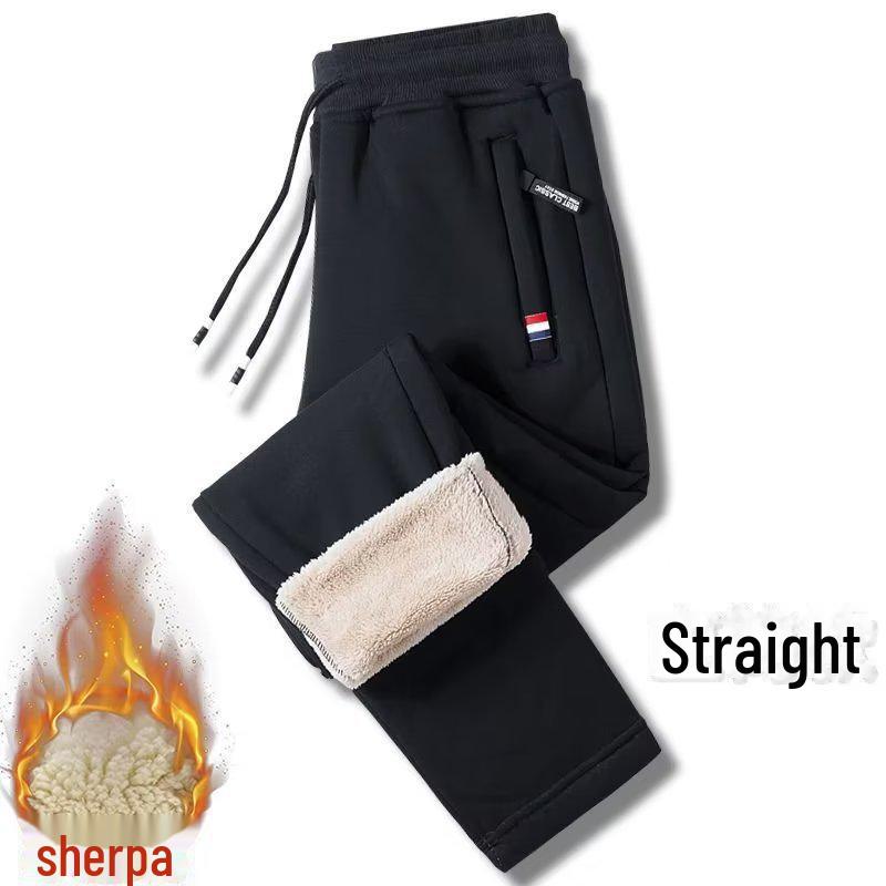 VantaGoods Unisex lamsleren katoenen fluweel gevoerde casual joggingbroek voor herfst/winter XL