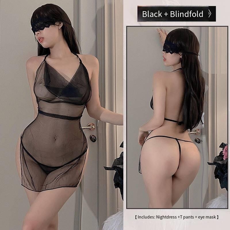 Sex Transparente Dessous Erotische Dessous für Frauen Heiß Schleife Offen Sexy Kostüm Offener Schritt Sex Unterwäsche Fetisch Porno Outfit Kleid