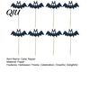 Odor-free Dessert Decoration 8 Pcs Halloween Bat Cupcake Toppers, Black Cake Cute Shaped Topper Picks for Halloween, Baby Shower, Birthday Party Table