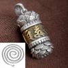 Pendant Women's S999 Sterling Silver Talisman Necklace Men's Sterling Silver Six-character Mantra Couple Pendant Good Luck Gift