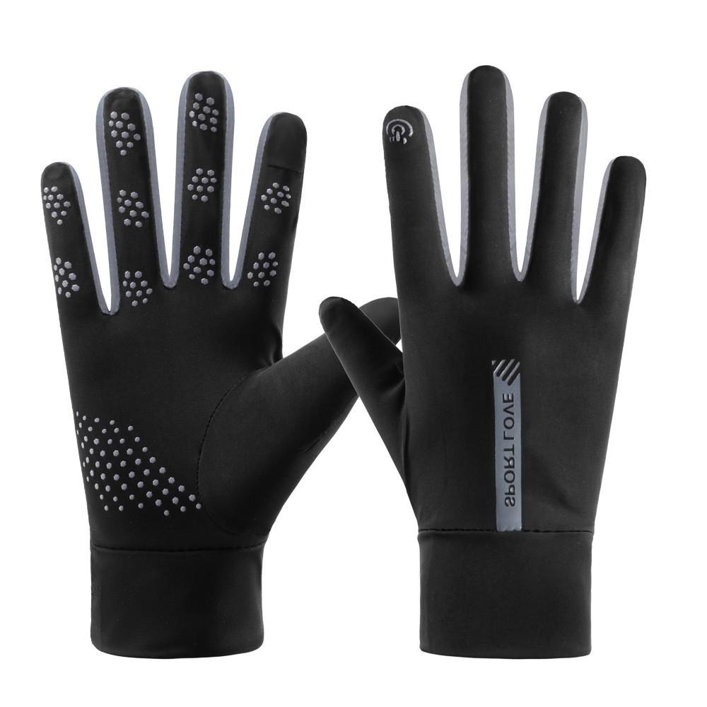 Breathable Ice Silk Sunscreen Gloves for Women with Thin High Elastic Driving Anti Slip Anti UV Rays Summer Cycling Finger Touch Screen