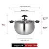 Liliang 24CM Stainless Steel Double-Handle Soup Pot