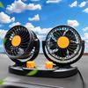 Dual Head USB Car Air Circulation Cooler 2 Wind Speed Electric Car Fan Adjustable Angle Auto Ventilation Fan Auto Accessories