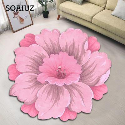 Blumenteppich, Lotus-Bodenmatte im chinesischen Stil, unregelmäßiges Schlafzimmer, Nachttischdecke, Garderoben-Bodenmatte, Couchtischmatte, pastorale Lufttürmatte