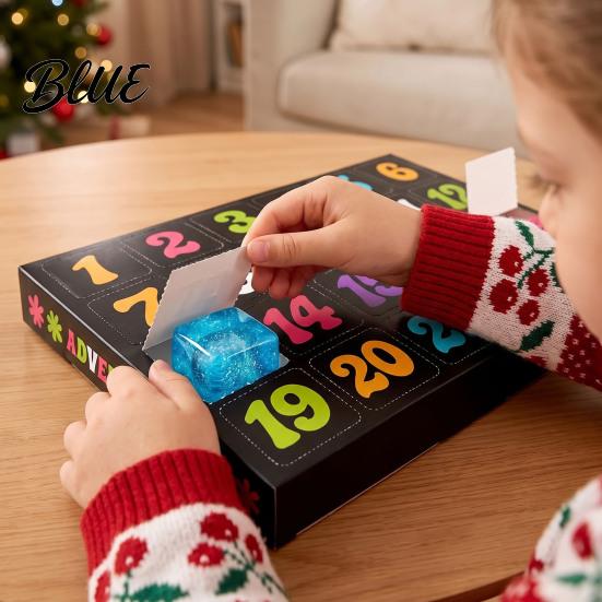 Educational Fidget Toys 24-Day Ice Advent Calendar 2026 Christmas for Children Squeeze Toy Cube Countdown