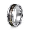 European and American Men's New Trendy Jewelry Fishbone Patch Ring