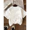 Damen Stretch Polyester Mischung Kurzarm Rundhals T-Shirt Atmungsaktiv Frühling Sommer Herbst Lässiges Layering Top