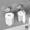 Plastic Suction Cup Toilet Paper Holder With Wall Mount For Bathroom Storage And Home Use