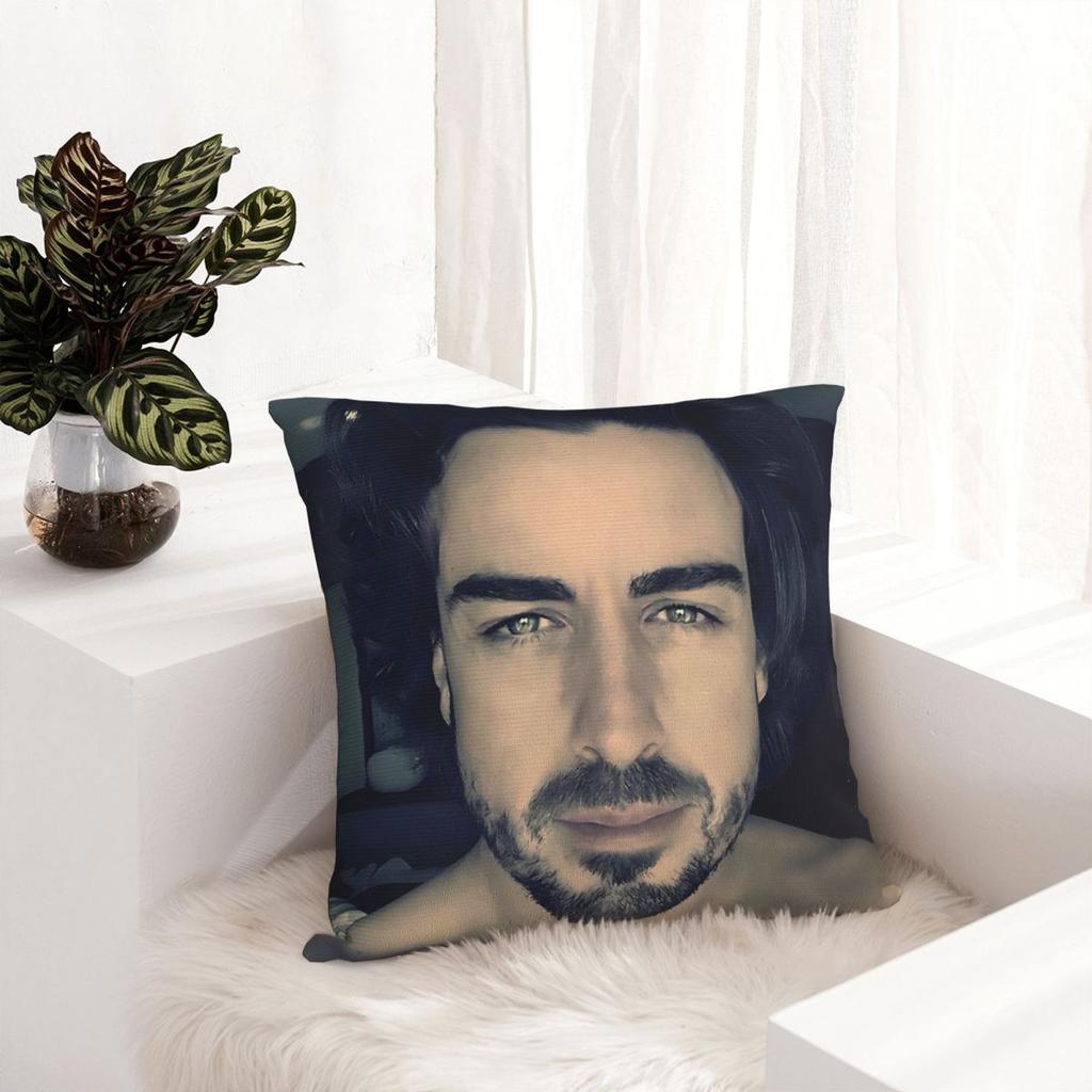 Fernandos Alonsos Saint Pillow Cover Kawaii Pillow Case For Sofa Bedroom Home Decor Cushion Cover Soft Graphic Pillowcases Gift