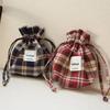 Tartan Check String Pouch 2 Colors