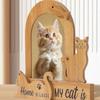 Wood Pet Photo Frame Dog/Cat Shape Photo Album Frame Cat Keepsake Frame  Home Decor
