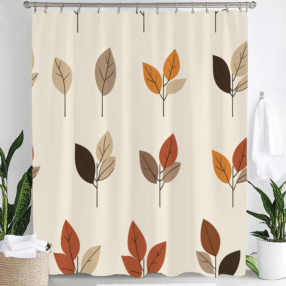 1Pc Forest Animal Deer Shower Curtain, Bathroom Decorative Shower Curtain, Printed Polyester Fabric Shower Curtain With Hooks