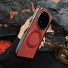 Retro Leather with Metal Rotating Magnetic Stand Holder Case For OPPO Find N6 Rebound Central Axis Protect Cover