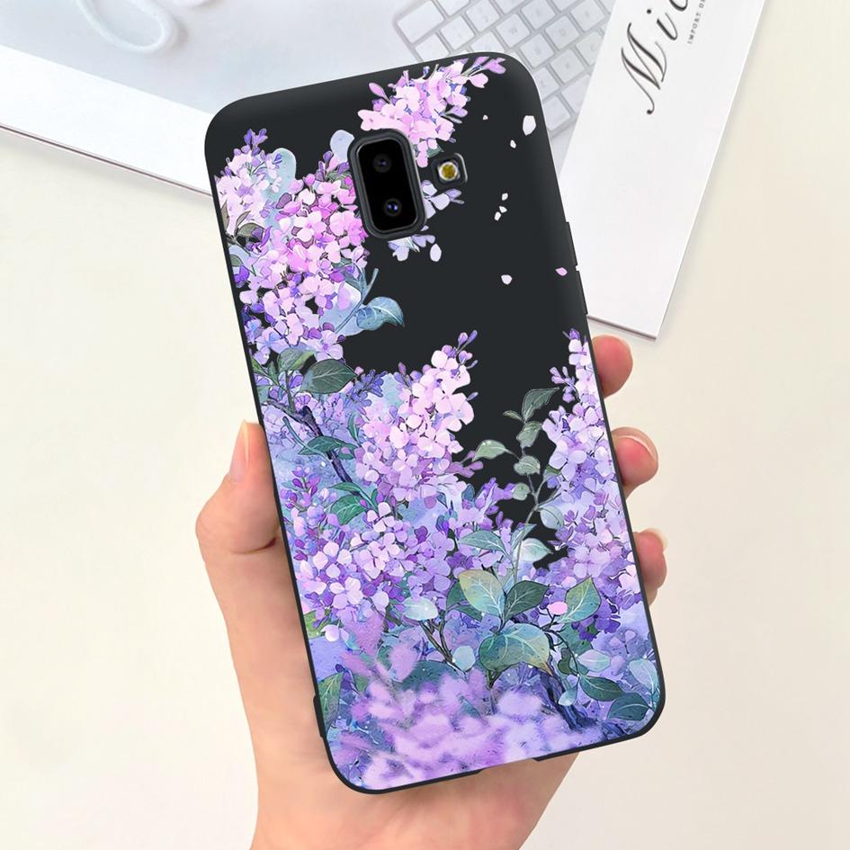 For Samsung Galaxy J4 J6 Plus 2018 Case Popular Flower Soft Silicone Phone Back Cover For Samsung J6Plus J4Plus J610F J415F Capa