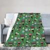 Invader Zim Taco Gir Y2K Cartoon Knitted Blanket  Fleece Throw Blankets Bed Sofa Decoration Soft Warm Bedspread
