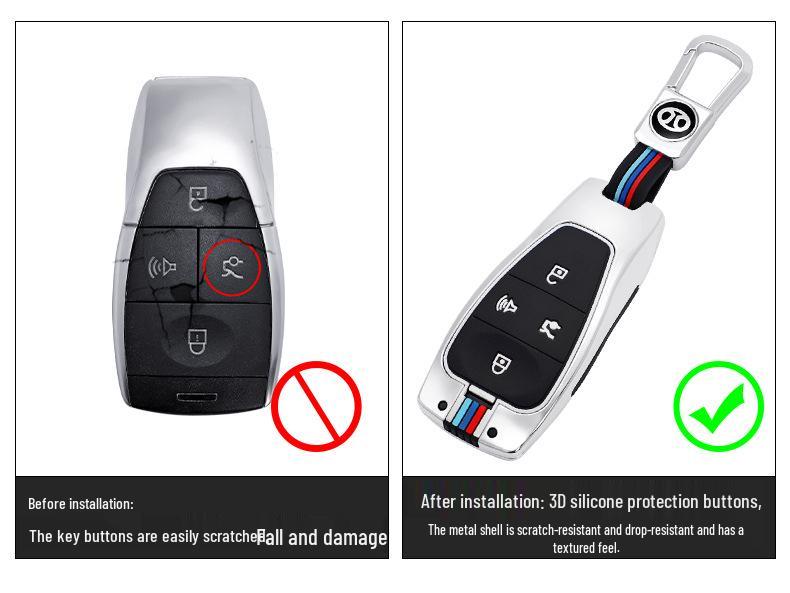 Beijing BJ40 BJ80 X7 Senova D50 D70 Key Case Metal Shell