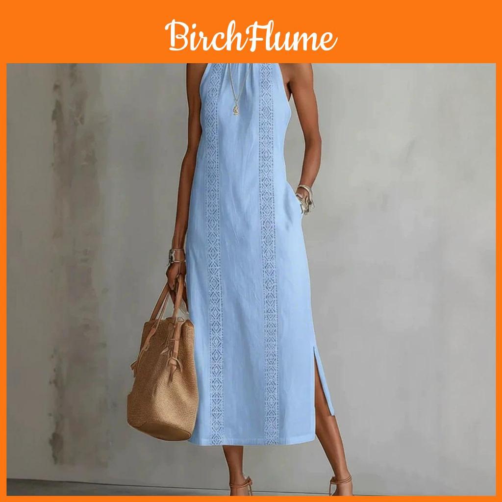 Polyester A Line Sleeveless Dress For Summer Vacation Casual Wear
