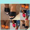Stylish Women Sandals Casual Flat Rivet Design Slip-on Beach Shoes For Comfort