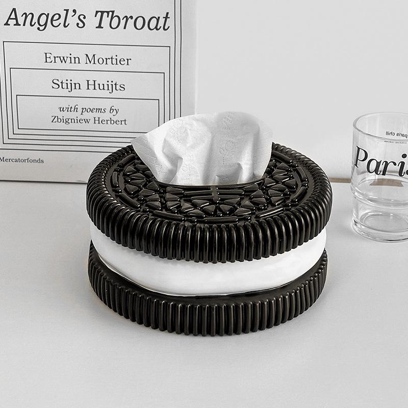 Cutie de șervețele creativă minimalistă Oreo pentru sufragerie, dormitor, birou, de înaltă calitate