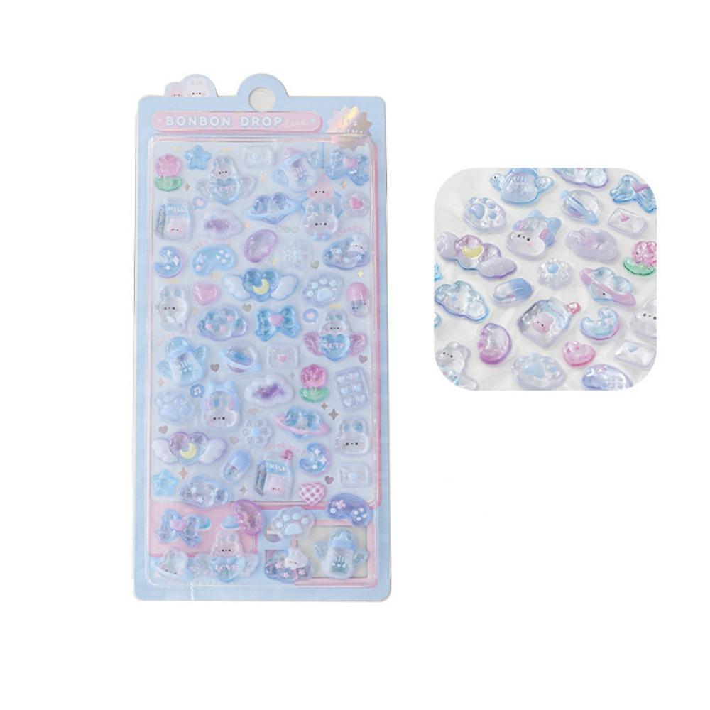 Aesthetic 3D Decor Stickers Cute DIY Toy Stickers Funny Candy Animal Drop Sticker  Decoration