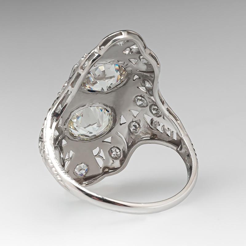 Huitan Inele Vintage pentru Femei Email Albastru Lucrate Manual Inele de Deget Petrecere Aniversară Inele Elegante de Lux pentru Doamne Cadou Fantezist pentru Mamă