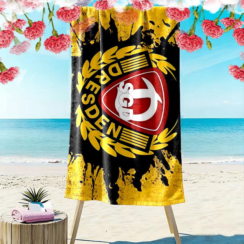 SG Dynamo Dresden logo Print Beach Towel, Large Soft Quick Dry Towel for Beach Camping Swimming