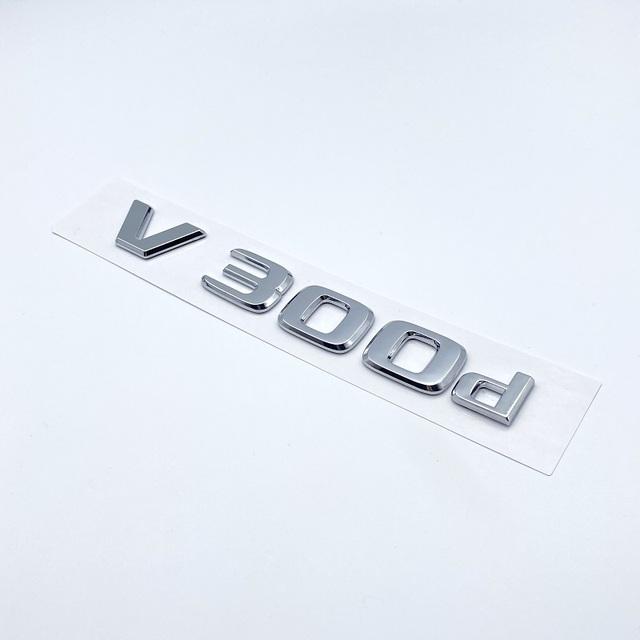 3D-Buchstaben V250d V300d NIGHT EDITION ABS-Emblem für Mercedes Benz V-Klasse W447 Autokotflügelabzeichen Kofferraum Typenschild Logo-Aufkleber