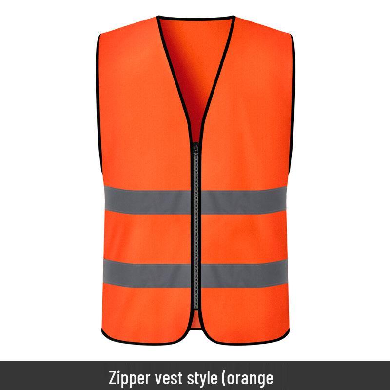 Reflective Yellow Safety Vest: Breathable Fluorescent Gear for Construction, Cycling, and Road Safety
