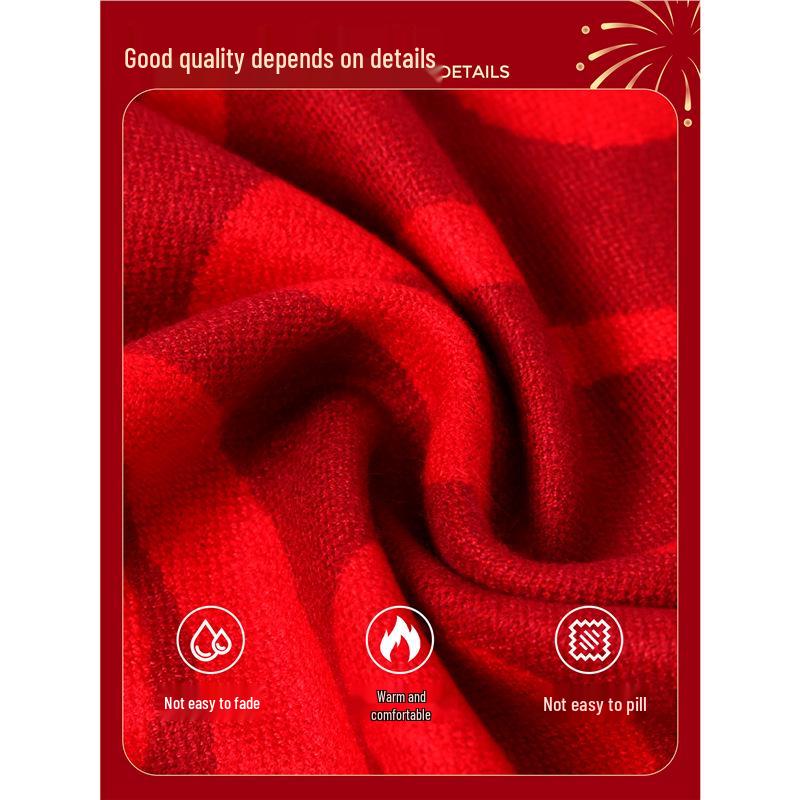 Custom Red Scarf for Company Events: Perfect for Anniversaries, New Year's, and Group Gatherings.