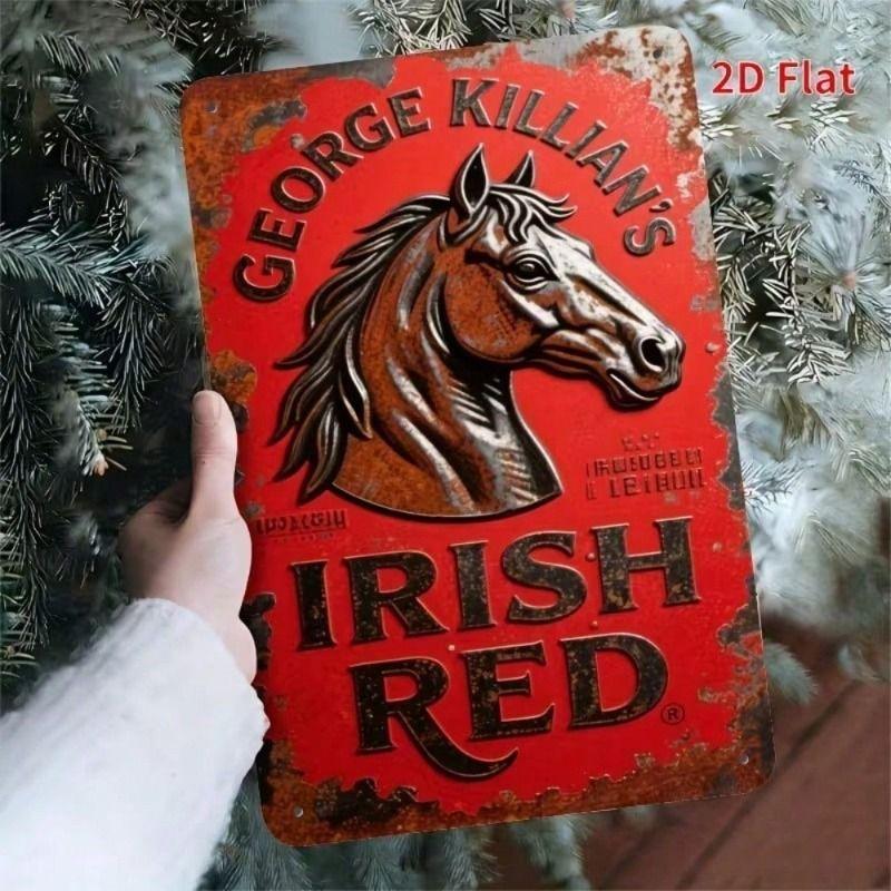 Металлический Плакат George Killian Irish Red Lager Жестяной Знак Винтажный Декор Стены Бара Гаража