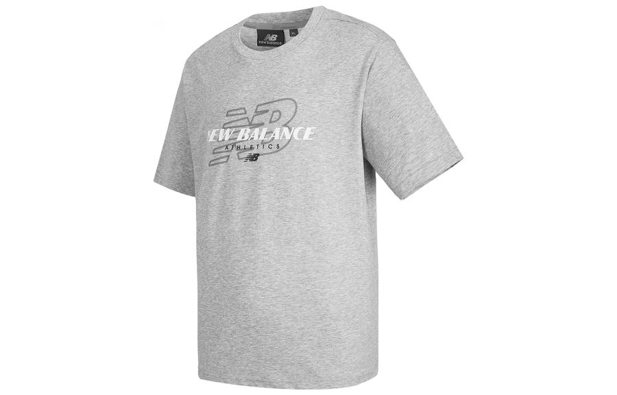 New Balance T Shirts Unisex Medium Gray Crew Neck Moderate Straight Fit 5EC2U843-MGR S