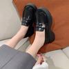 Fashion Round Toe Shoes for Women Platform with Medium Heels Woman Pumps Loafers Luxury Brand Chic Point Discount Slip on Spring Fashion