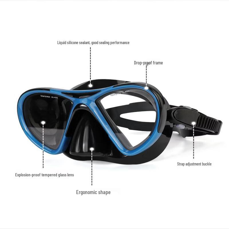 OLOEY Professional Snorkeling Set with Large Frame Mask