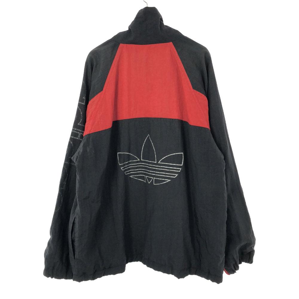 Adidas Trefoil Logo Print High Neck Anorak Jacket Half-zip Pullover, Old Men's Used