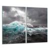 Glas-Schneidebrett 2x 30x52 Landschaft