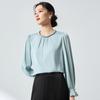 Original Mulberry Silk Stylish Beaded Double-Layer Breathable Top - Versatile Spring Commute High-End Shirt 2026