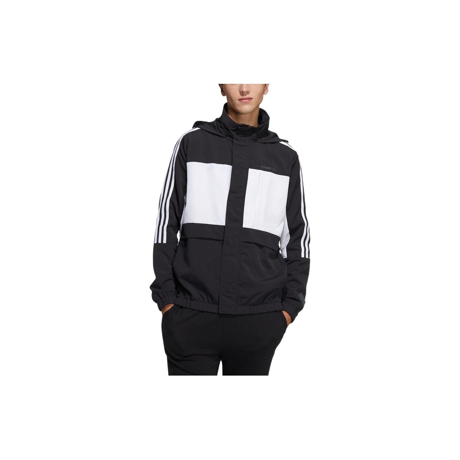 Adidas Neo Куртки Мужские Черные С Капюшоном Средние Другое H55265 XL