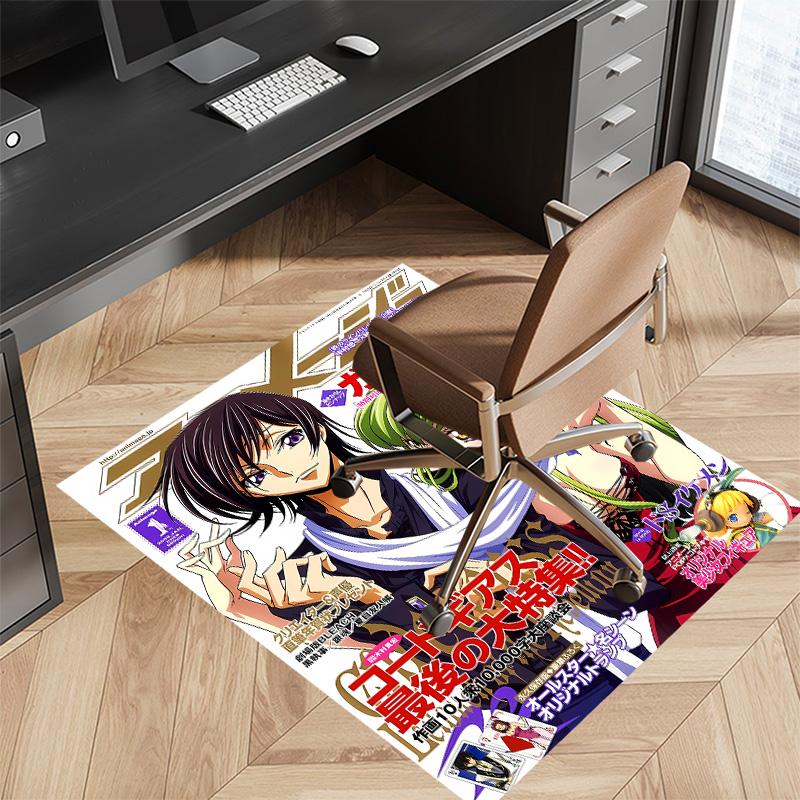 Anime Code Geass Printed Absorbent Washable Carpet,Non-Slip Bathroom Mats,Kitchen Rugs,Living Room Entrance,Camping Picnic Rugs